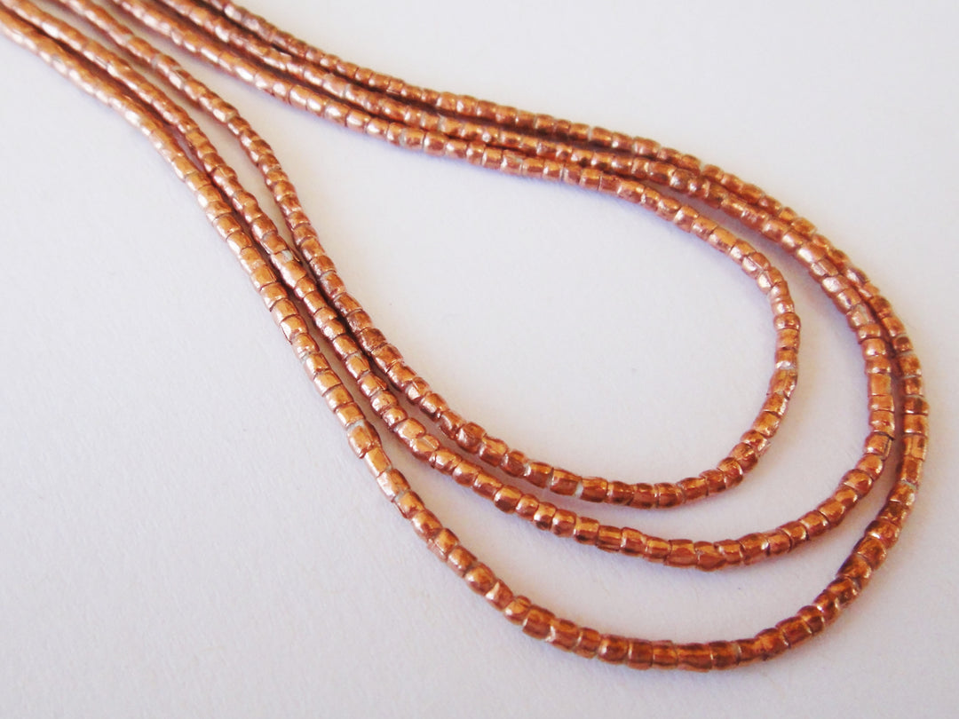 Copper African Thread Beads- Details 2 