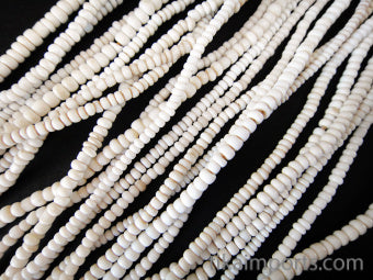Small African Trade Bead Strands, White ~ atb048