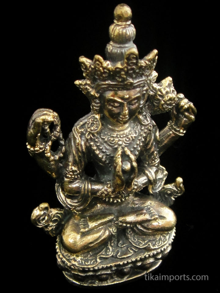 Brass Deity Statuette - Large - Avalokiteshvara