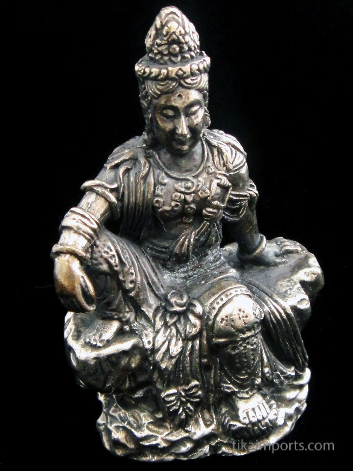 Brass Deity Statuette - Large - Quan Yin