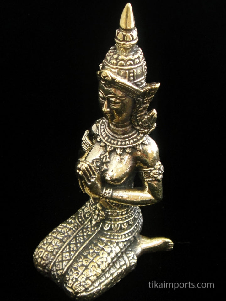 Brass Deity Statuette - Large - Thai Fairy