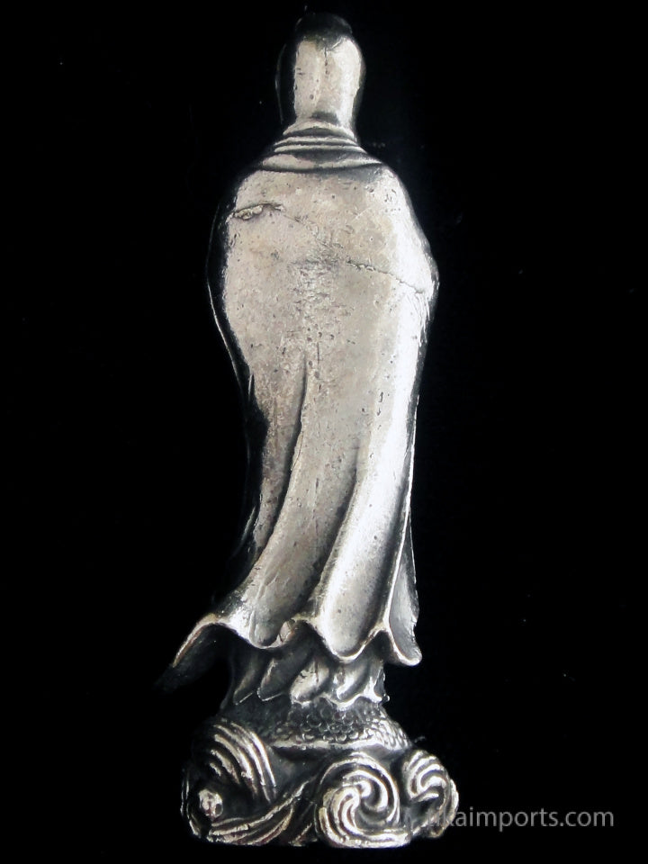 Brass Deity Statuette - Medium - Quan Yin