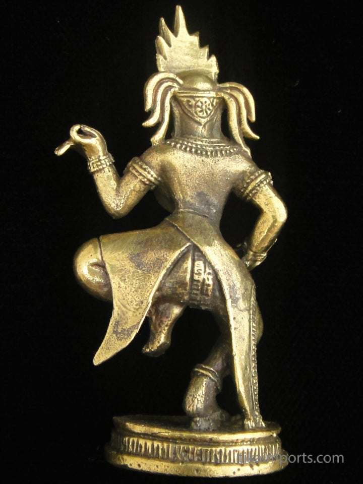Brass Deity Statuette - Medium - Apsara