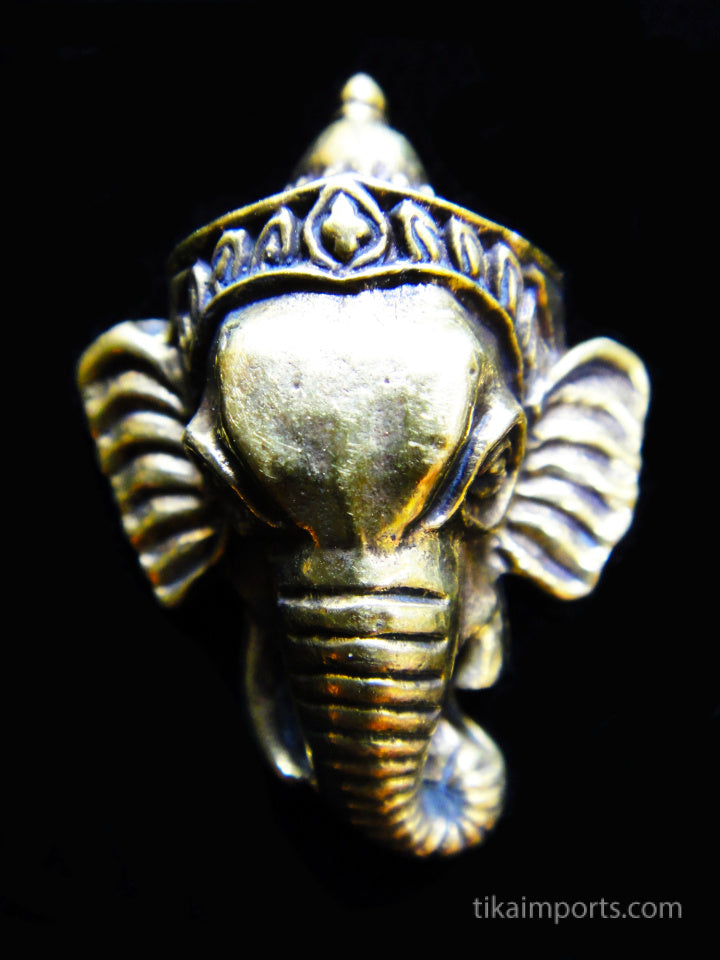Brass Deity Pendant- Ganesh Head