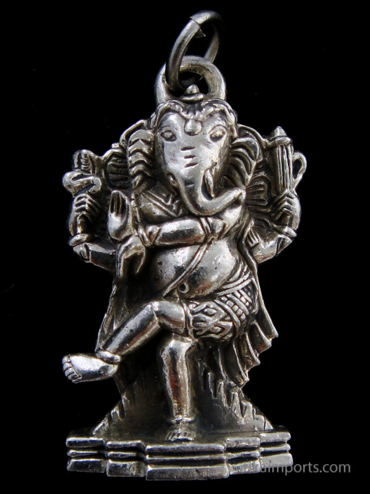 Brass Deity Pendant- Dancing Ganesh