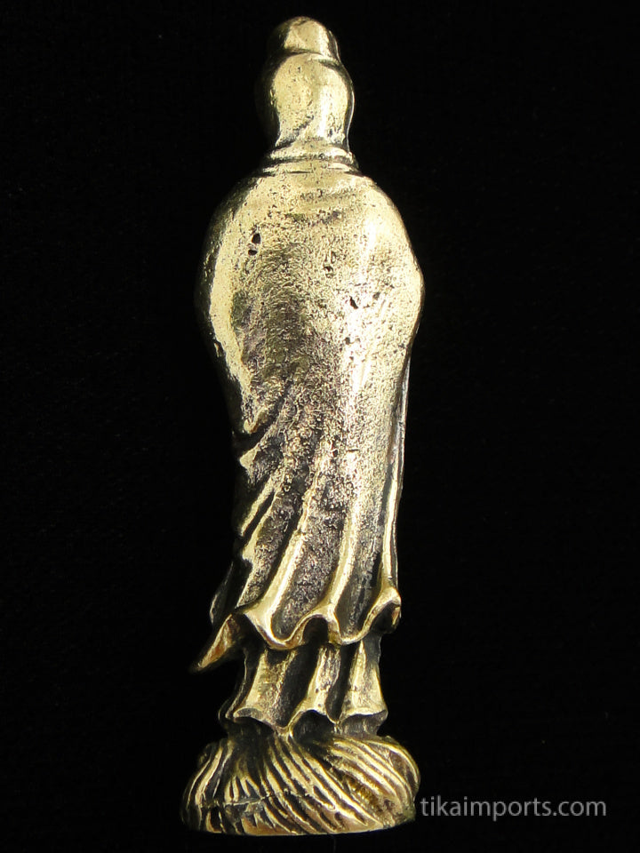 Brass Deity Statuette- Small -Quan Yin
