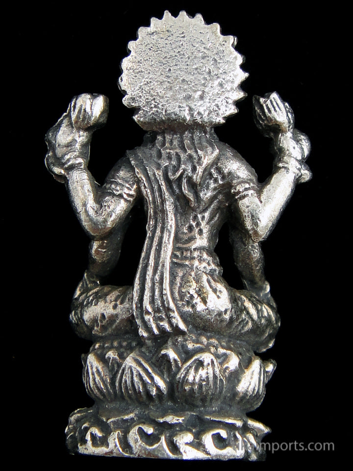 Brass Deity Statuette- Small -Seated Lakshmi