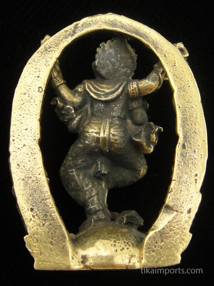 Brass Deity Statuette- Dancing Ganesh