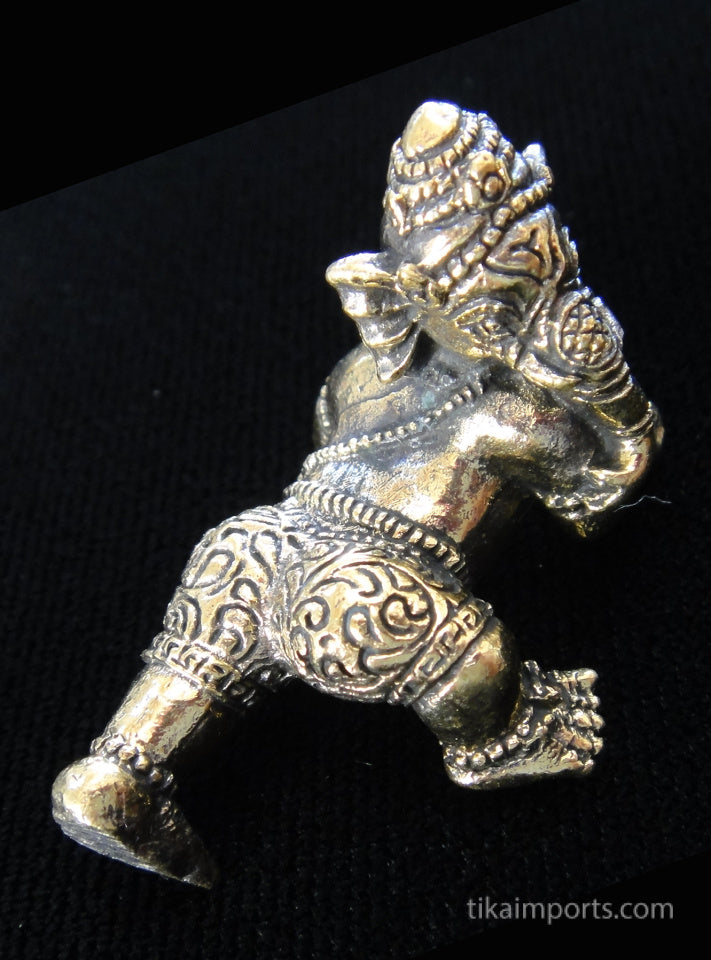 Brass Ganesh Statuette- Top View