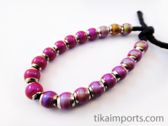 Mirage Beads (Hot Pink)- Rounded Bulbs