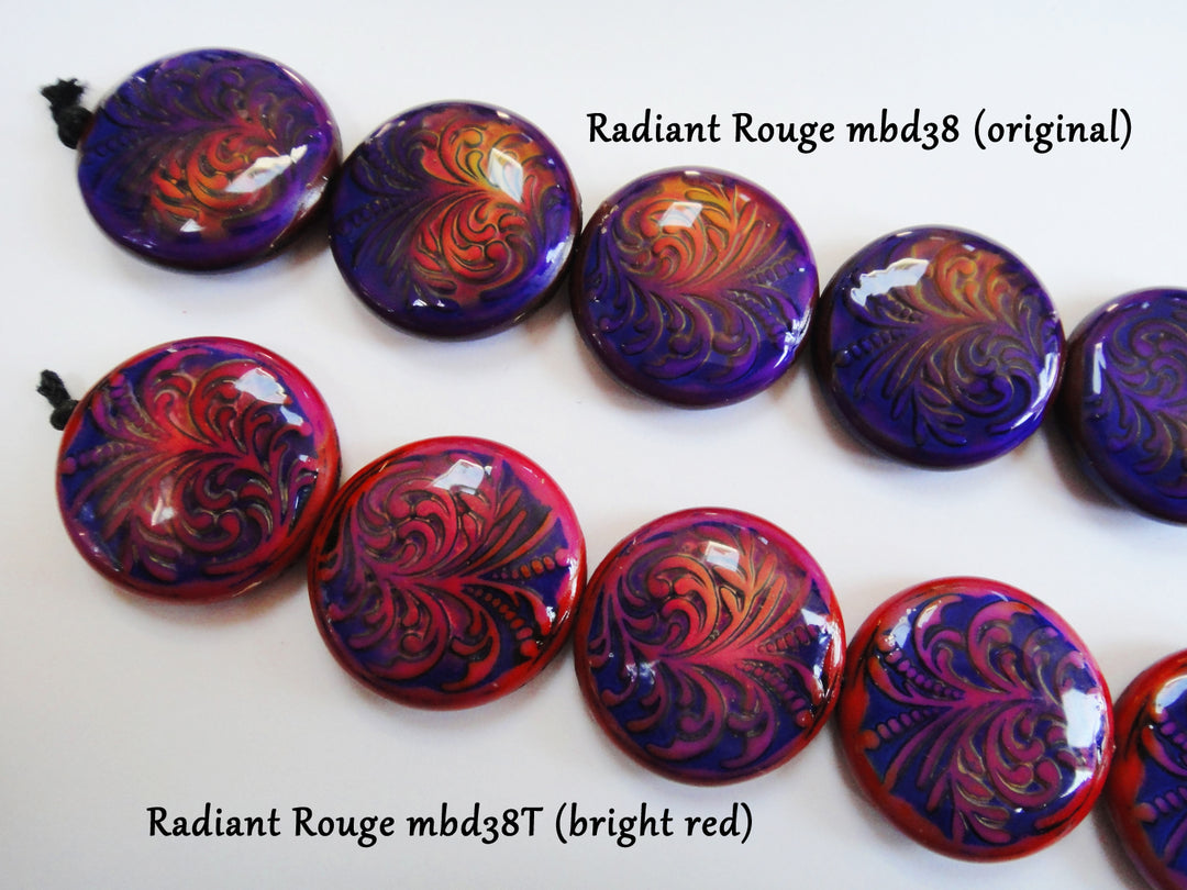 Mirage Beads (Polymer)-Radiant Rouge