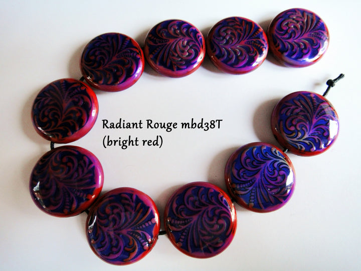 Mirage Beads (Polymer)-Radiant Rouge