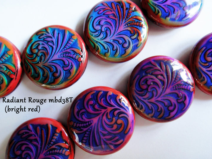 Mirage Beads (Polymer)-Radiant Rouge