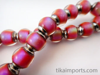 Mirage Beads (Hot Pink)- Rounded Tube