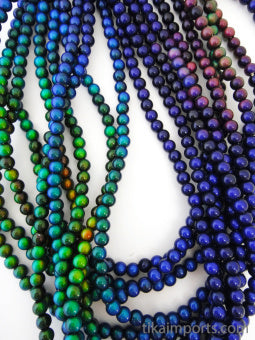 Round Micro Mirage Bead Necklace- 6mm
