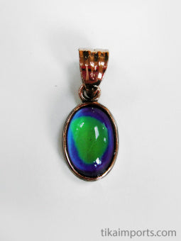 Oval Mirage Jewel Pendant, sm (copper)
