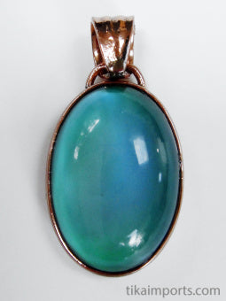 Oval Mirage Jewel Pendant, lrg (copper)