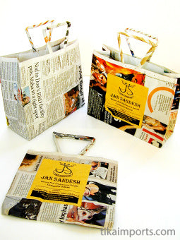 Small Newspaper Bag, with paper handle (25 ct) ~ nb01
