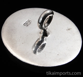Silver Repousse Button- Celtic Eternity (large)