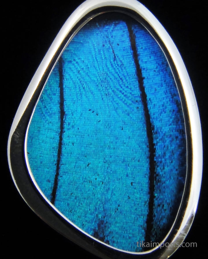 Tiny Blue Wing Pendant