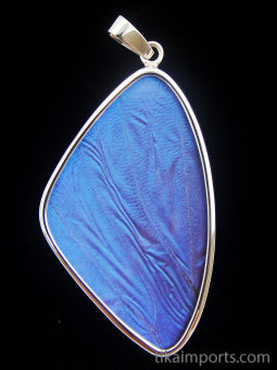 X-Large Blue Wing Pendant