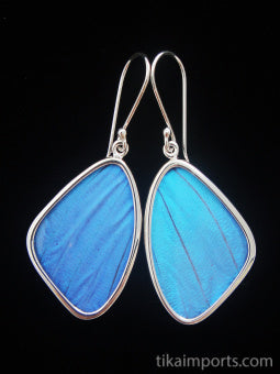 Medium Blue Wing Earrings
