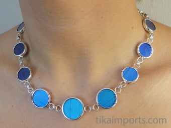 Blue Round Necklace