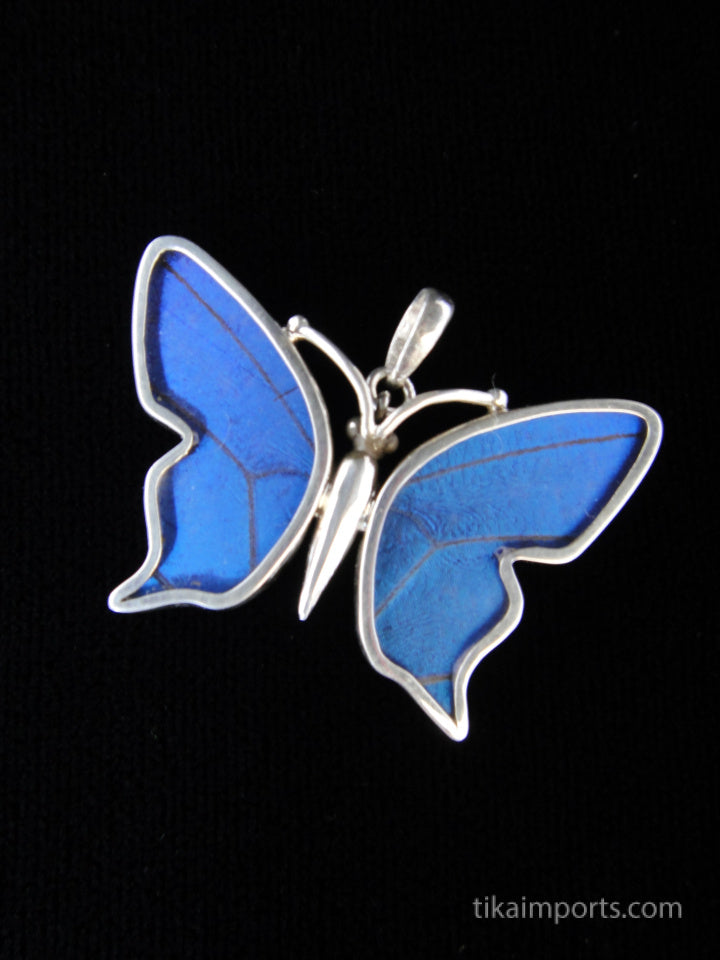 Small Blue Butterfly Pendant