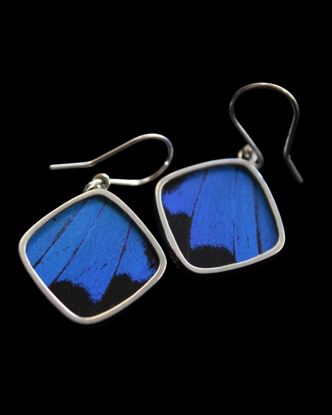 Blue & Black Diamond Earrings