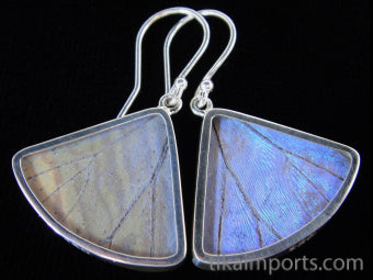 Pearl Blue Fan Earrings