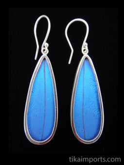 Blue Long Drop Earrings