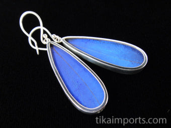 Blue Long Drop Earrings