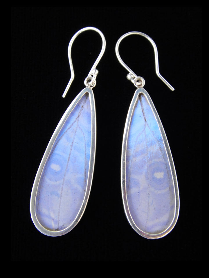 Pearl Blue Long Drop Earrings