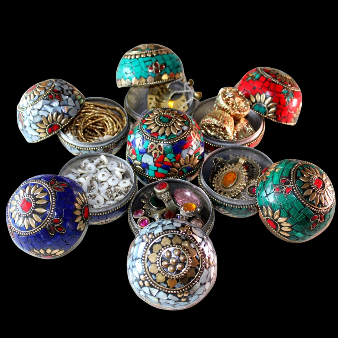 Mosaic Gem Boxes- Dome Lid (6 pc.)