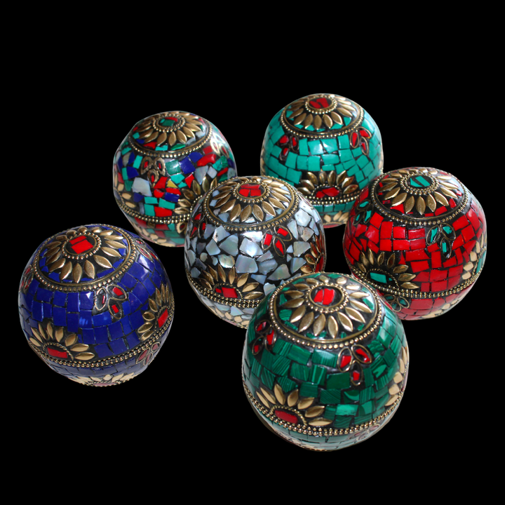 Mosaic Gem Boxes- Dome Lid (6 pc.)