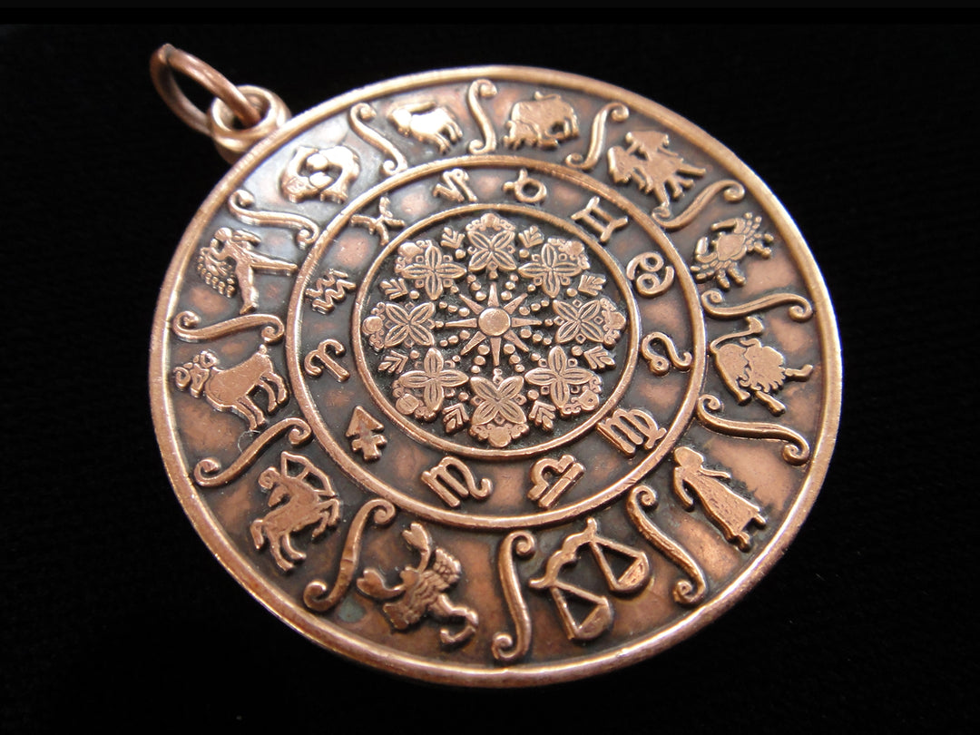 Zodiac Brass Pendant