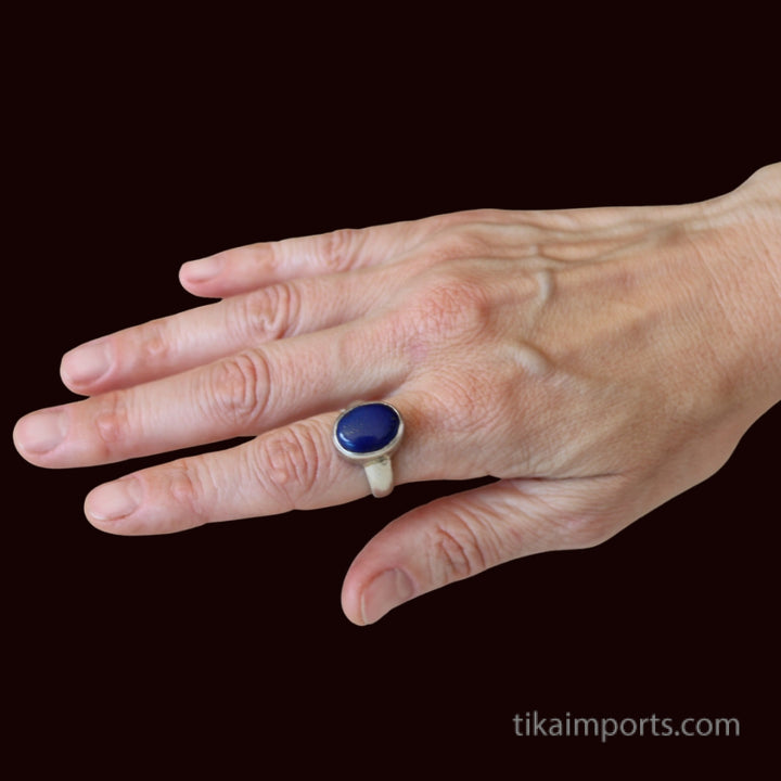 Sterling Silver Ring- Lapis Azul