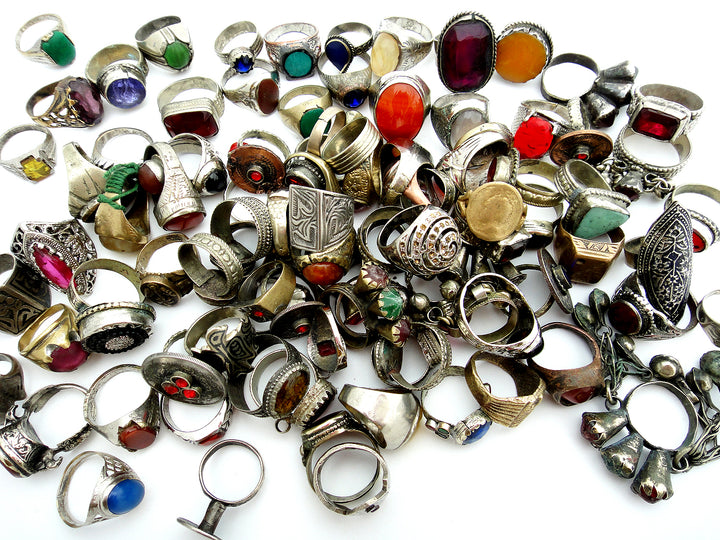 Vintage Afghan Rings- 10 pc.