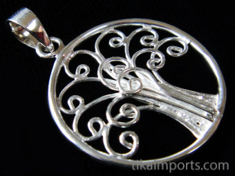 Simple Tree of Life Pendant, silver ~ tr02