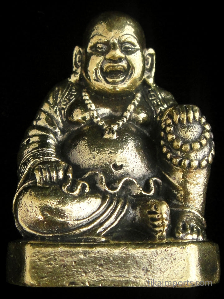 Brass Deity Statuette - Large - Hotei Buddha
