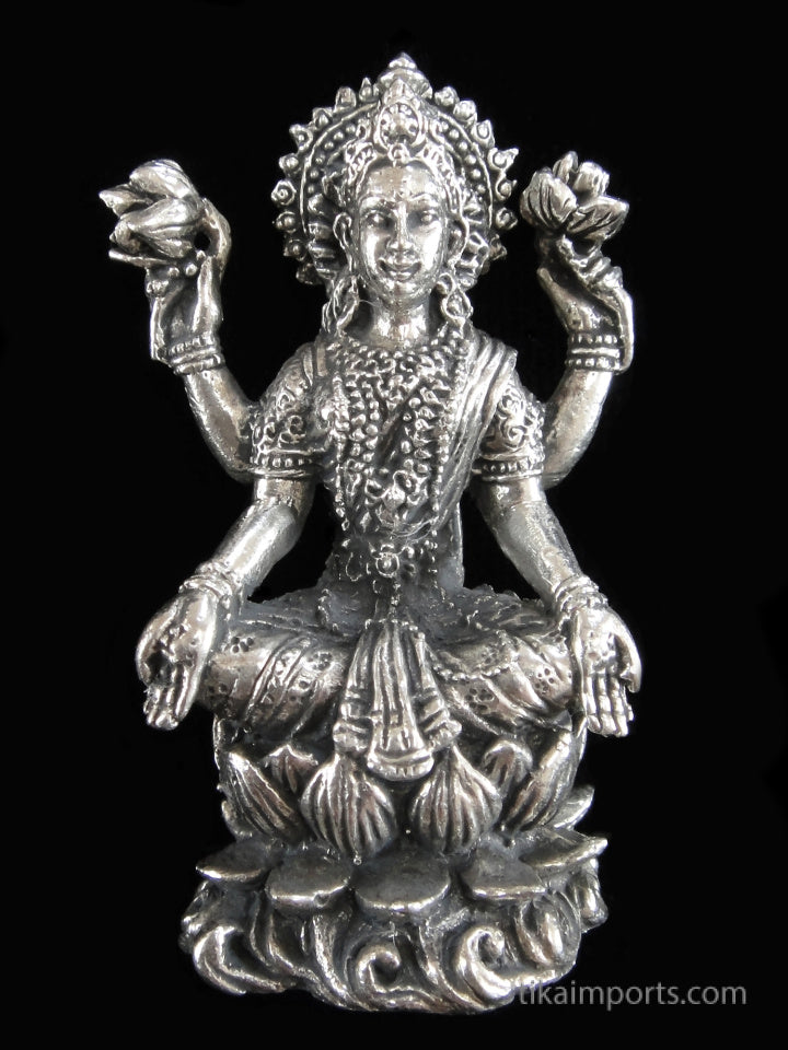 Brass Deity Statuette - Large - Seated Lakshmi