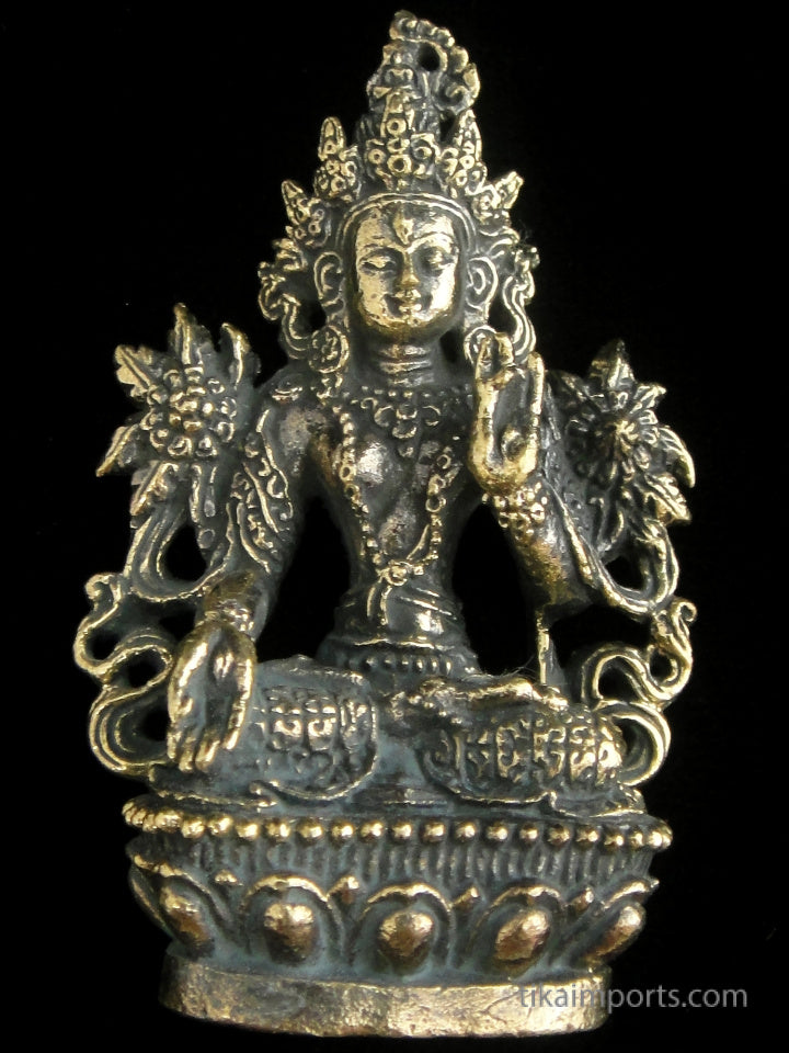 Brass Deity Statuette - Large - White Tara