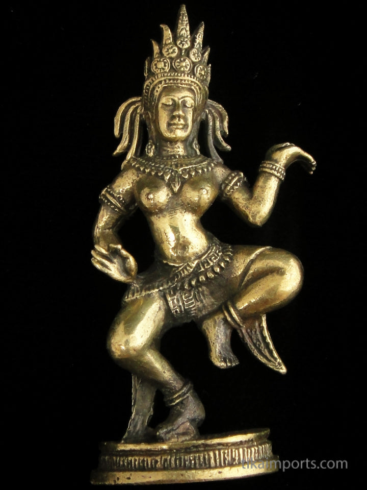 Brass Deity Statuette - Medium - Apsara