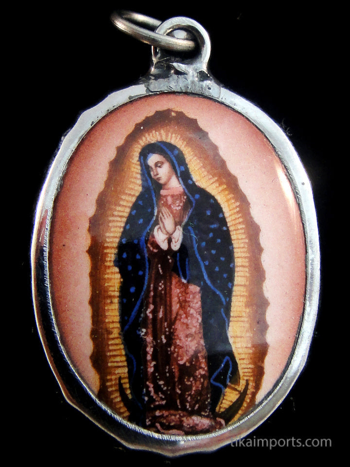 Enamel Pendant- Guadalupe