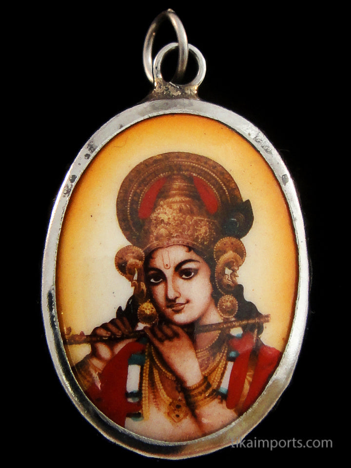 Enamel Pendant- Krishna