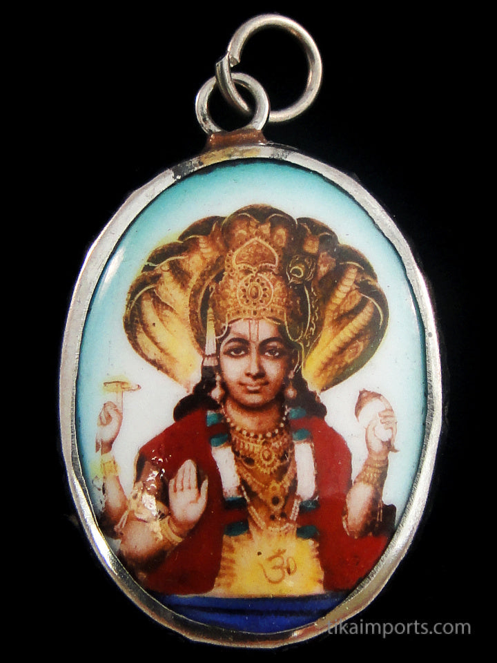 Enamel Pendant- Vishnu